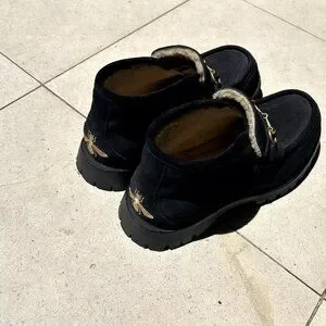 Gucci Horsebit Super Shearling suede black, 9.5 Mens Black Suede Shearling Lined Harald Horsebit Platform  main image 4